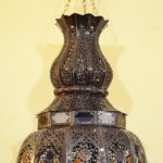 Handcrafted Moroccan Bronze Chandelier – Pinecone Design - Image 3
