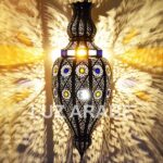 Handcrafted Moroccan Bronze Chandelier – Pinecone Design