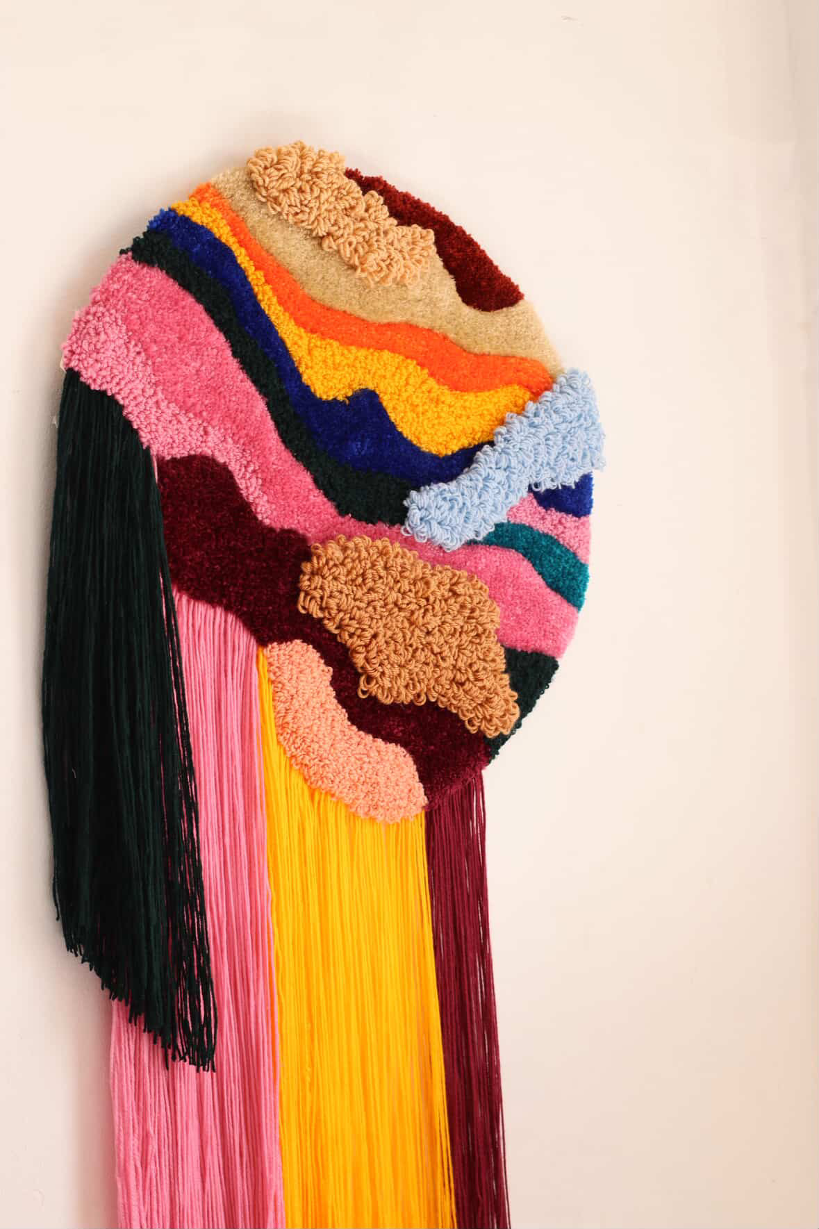 Textured Colored Rug Multi-Color Textured Wall Rug | Meticulously Handmade - Morisana