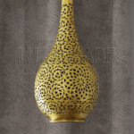 Moroccan Brass Hanging Lamp – Stalactite Style - Image 3