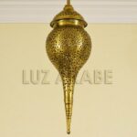 Handcrafted Moroccan Brass Stalactite Pendant Lamp - Image 2