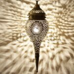 Handcrafted Moroccan Brass Stalactite Pendant Lamp - Image 3