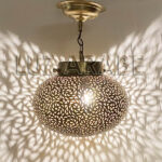 Authentic Moroccan Pendant Lamp – Handmade Brass