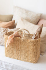 Berber Woven Basket Tote – Authentic Moroccan Craft