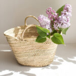 Small Moroccan Oval Basket – Handwoven from Palm Leaves